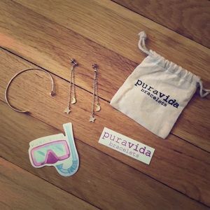 Puravida bracelet and earrings
